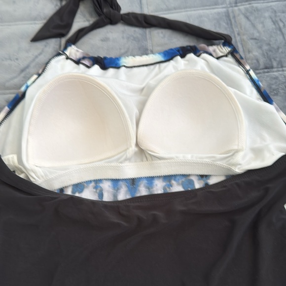 Aqua Green Halter Tankini top - Picture 4 of 6